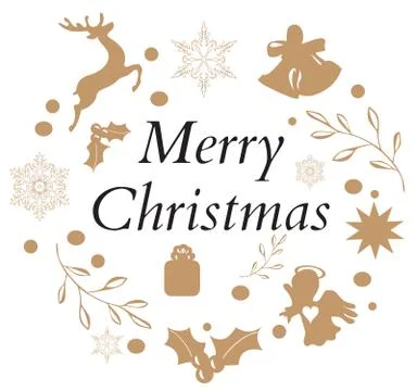 Vector Christmas Wreath Stock Illustration