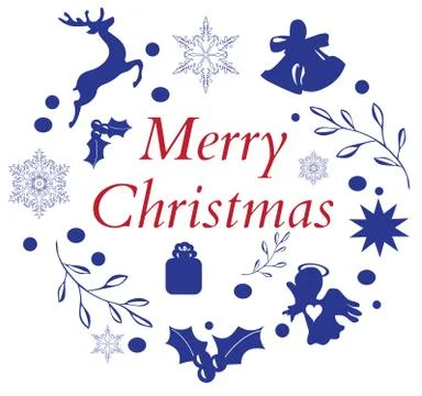 Vector Christmas Wreath Stock Illustration