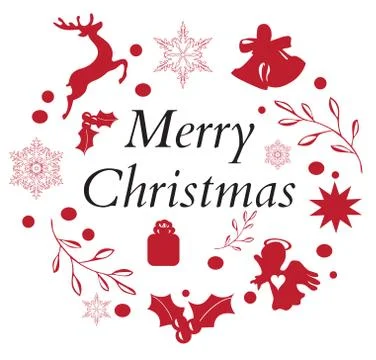 Vector Christmas Wreath Stock Illustration