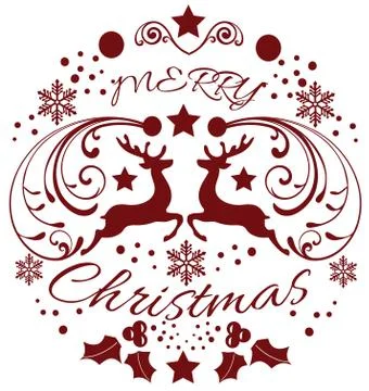 Vector Christmas Wreath Stock Illustration