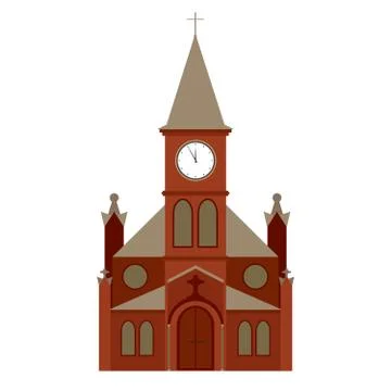 Vector church building Stock Illustration