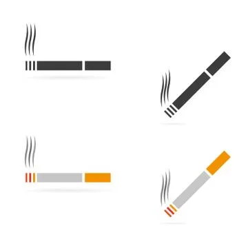 Vector cigarette icons Stock Illustration