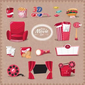 Vector cinema element. Stock Illustration
