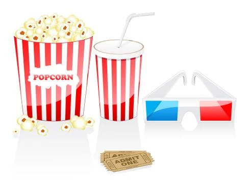Vector cinema icons. Stock Illustration