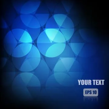 Vector : Circle and triangle abstract background Stock Illustration