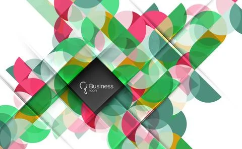 Vector circle and triangle abstract background Stock Illustration