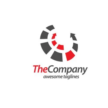 Vector circle with arrow logo design Stock Illustration