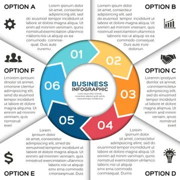 Vector circle arrows for business infographic. Stock Illustration