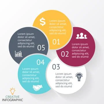 Vector circle arrows infographic, cycle diagram, graph, presentation chart Illustrazione stock