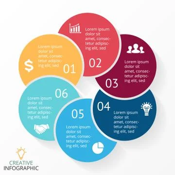 Vector circle arrows infographic, cycle diagram, graph, presentation chart Stock Illustration
