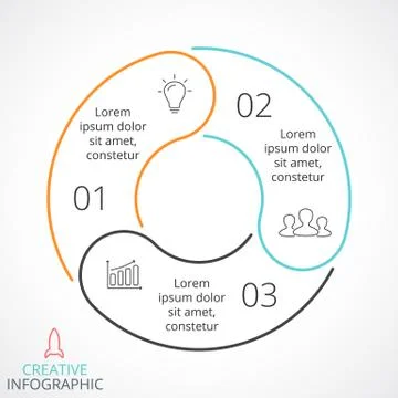 Vector circle arrows infographic, cycle diagram, linear graph, presentation Illustrazione stock