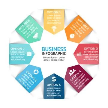 Vector circle arrows infographic, cycle diagram, graph, presentation chart Stock Illustration