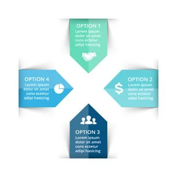 Vector circle arrows infographic, cycle diagram, graph, presentation chart Stock Illustration