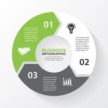 Vector circle arrows for infographic, diagram. Stock Illustration