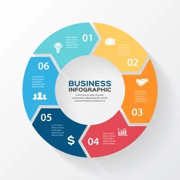 Vector circle arrows for infographic, diagram. Stock Illustration