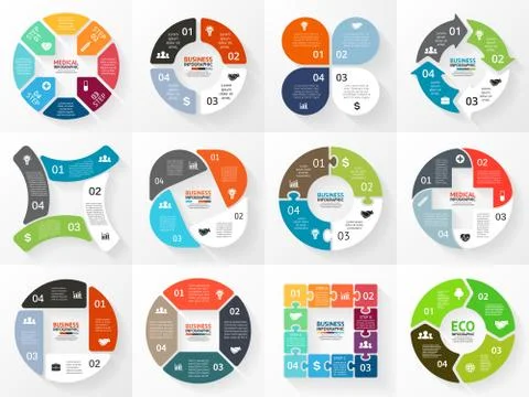 Vector circle arrows infographic, diagram, graph. Stock Illustration
