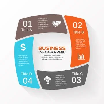 Vector circle arrows infographic, diagram, graph. Stock Illustration