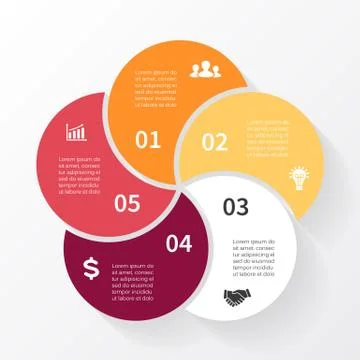 Vector circle arrows infographic, diagram, graph, presentation, chart. Business Stock Illustration