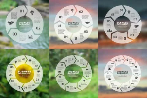 Vector circle arrows infographic, diagram, graph, presentation, chart. Business Illustrazione stock