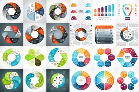 Vector circle arrows infographic, diagram, graph, presentation, chart. Business Stock Illustration
