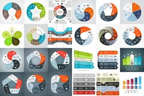 Vector circle arrows infographic, diagram, graph, presentation, chart. Business Stock Illustration