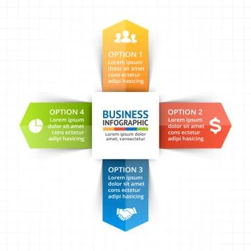 Vector circle arrows infographic, diagram, graph, presentation, chart. Business Stock Illustration