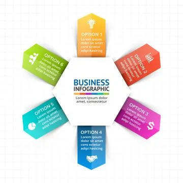 Vector circle arrows infographic, diagram, graph, presentation, chart. Business Illustrazione stock