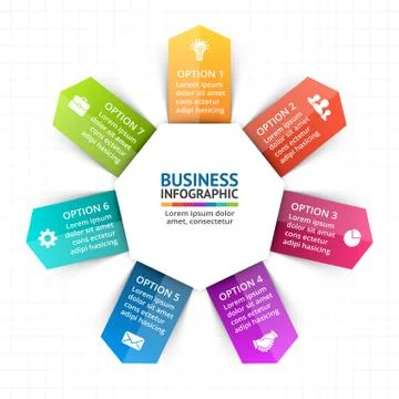 Vector circle arrows infographic, diagram, graph, presentation, chart. Business Stock Illustration