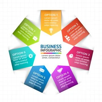 Vector circle arrows infographic, diagram, graph, presentation, chart. Business Illustrazione stock