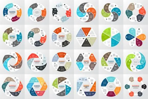 Vector circle arrows infographic, diagram, graph, presentation, chart. Business Illustrazione stock