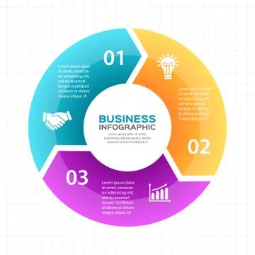 Vector circle arrows infographic, diagram, graph, presentation, chart. Business Stock Illustration