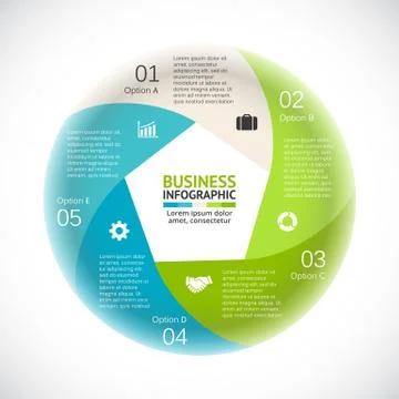 Vector circle arrows infographic, diagram, graph, presentation, chart. Business Stock Illustration