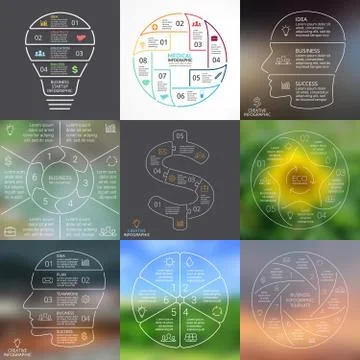 Vector circle arrows infographic, diagram, graph, presentation, chart. Business Illustrazione stock