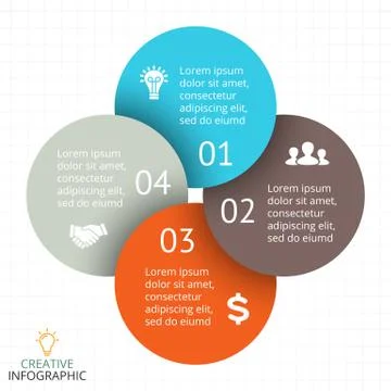 Vector circle arrows infographic, diagram, graph, presentation, chart. Business Illustrazione stock