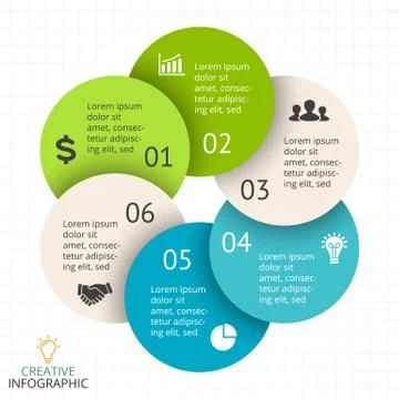 Vector circle arrows infographic, diagram, graph, presentation, chart. Business Stock Illustration