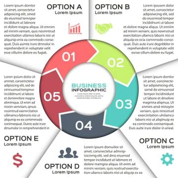 Vector circle arrows infographic, diagram, graph, presentation, chart. Business 스톡 일러스트