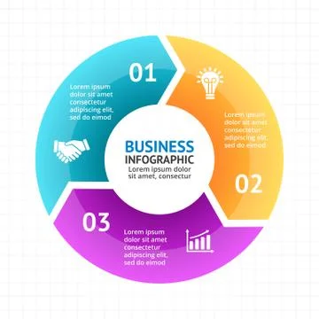 Vector circle arrows infographic, diagram, graph, presentation, chart. Business Illustrazione stock