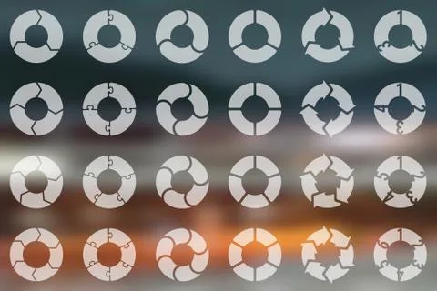 Vector circle arrows for infographic, diagram, graph, presentation, chart Stock Illustration