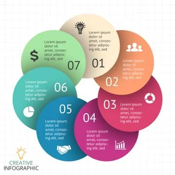 Vector circle arrows infographic, diagram, graph, presentation, chart. Business Illustrazione stock