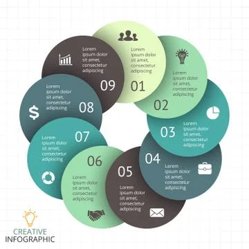 Vector circle arrows infographic, diagram, graph, presentation, chart. Business Stock Illustration