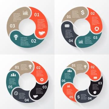 Vector circle arrows for infographic Stock Illustration