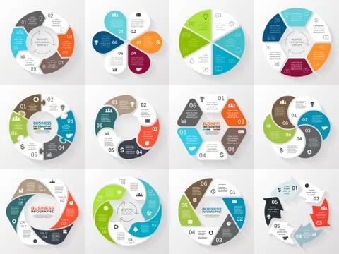 Vector circle arrows infographic. Template for cycle diagram, graph Stock Illustration
