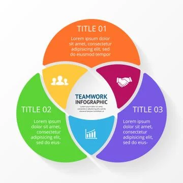 Vector circle arrows infographic. Template for cycle diagram, graph Stock Illustration