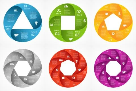 Vector circle arrows infographic. Template for cycle diagram, graph Stock Illustration