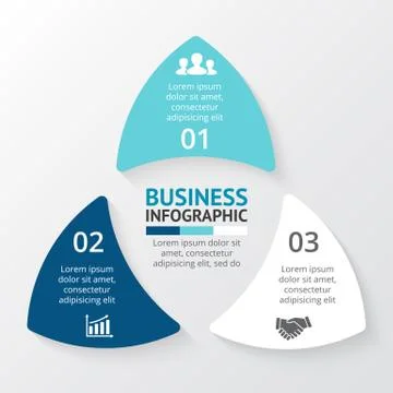 Vector circle arrows infographic. Template for cycle diagram, graph, triangle Stock Illustration