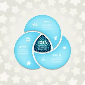 Vector circle arrows infographic. Template for cycle diagram, graph, triangle Stock Illustration
