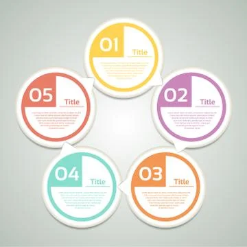 Vector circle arrows for infographic. Template for cycling diagram, graph, pr Stock Illustration