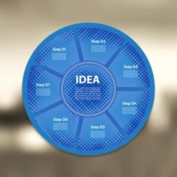 Vector circle arrows linear infographic. Template for cycle diagram, graph, p Stock Illustration