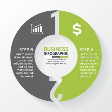Vector circle arrows numbers infographic, diagram, graph, presentation, chart Stock Illustration