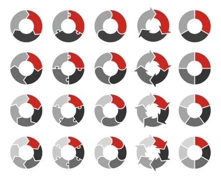 Vector circle arrows for round infographic, diagram, graph. Stock Illustration